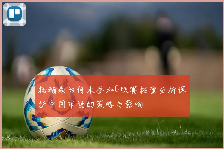 杨瀚森为何未参加G联赛拓蜜分析保护中国市场的策略与影响